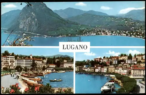 Ansichtskarte Lugano Stadtansichten 1960