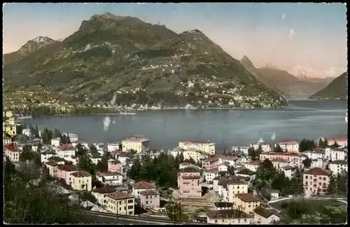 Ansichtskarte Lugano Paradiso e Monte Bre 1960