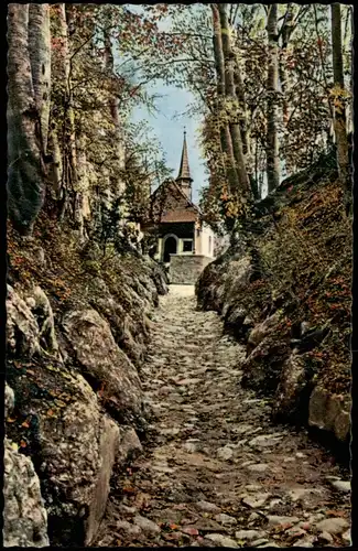 Küssnacht am Rigi Küssnacht Tellskapelle Hohle Gasse color Ansicht 1955