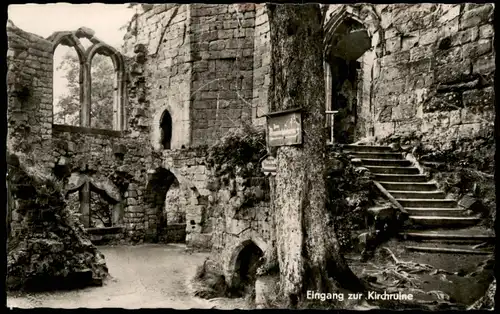 Ansichtskarte Oybin Berg Oybin Zittauer Gebirge DDR AK Kirchruine 1958