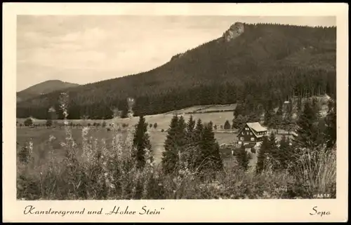Oberschönau Partie am Wald-Hotel Kanzlersgrund DDR AK 1957/1956