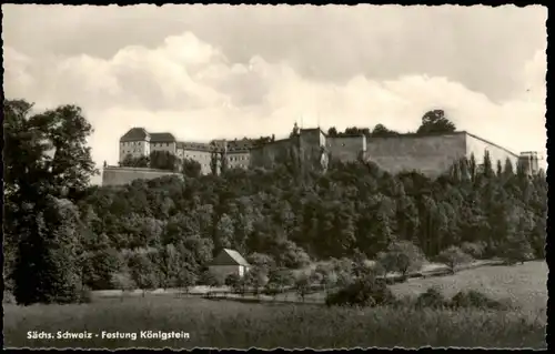 Königstein (Sächsische Schweiz) Festung Königstein  DDR AK Fernansicht 1965