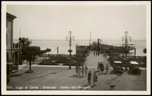 Sirmione Arrivo del Piroscafo, Gardasee Schiffsanlegestelle 1930
