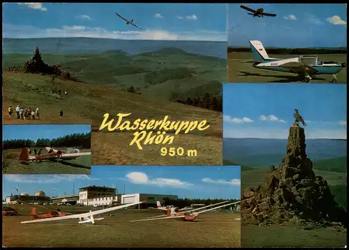 Gersfeld (Rhön) Mehrbildkarte mit Segelflugzeugen Segelflug Motive 1980