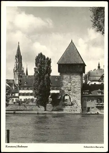 Ansichtskarte Konstanz Partie am Rheintor Rheintor-Turm 1960
