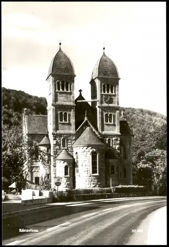 Ansichtskarte Künzelsau Straßen Ansicht mit Kirche 1960