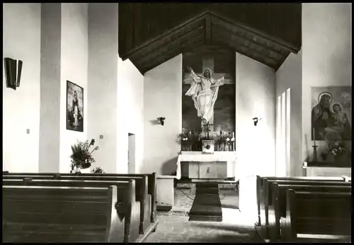 Ansichtskarte  Inneres des Bergkirchleins Kreuztal 1960