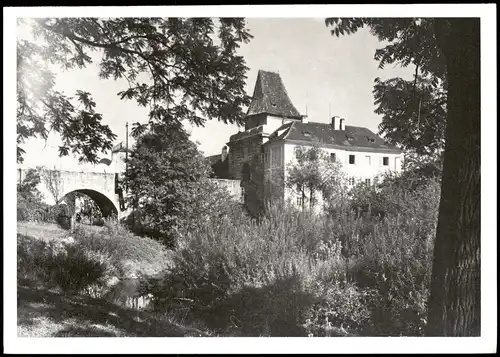 Postcard Böhmisch Krumau Český Krumlov Budweiser Tor 1960