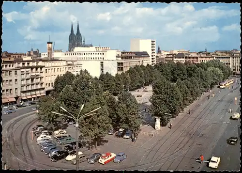 Ansichtskarte Köln Neumarkt, Autos, Dom 1959