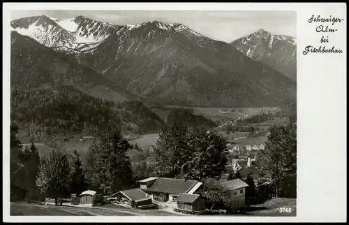 Ansichtskarte Fischbachau Schwaiger-Alm, Berg-Panorama 1940