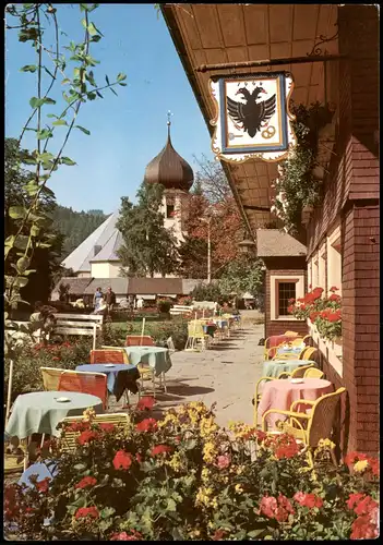 Ansichtskarte Hinterzarten Pfarrkirche und Hotel Adler 1973