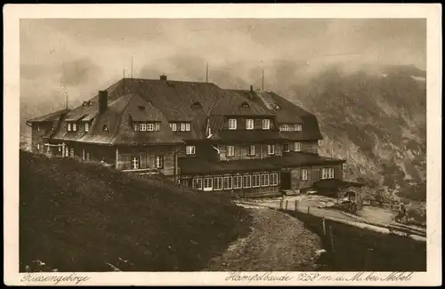 Brückenberg-Krummhübel Karpacz  Hampelbaude bei Nebel,  Akademicka 1925