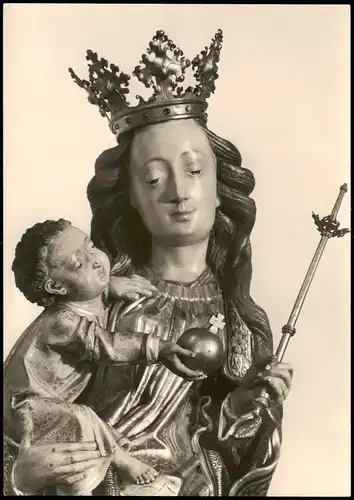 Ansichtskarte Kevelaer Pfarrkirche St. Antonius Madonna um 1500 1960