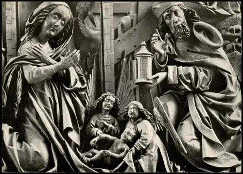 Ansichtskarte Kefermarkt Gotisches Relief am Hochaltar der Kirche 1968