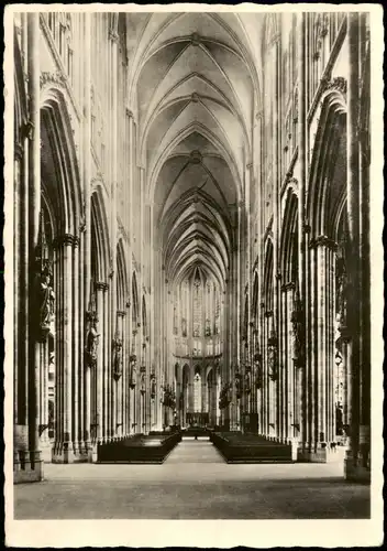 Ansichtskarte Köln Kölner Dom - Inneres Innenansicht 1950