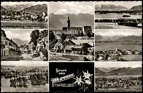 Ansichtskarte Murnau Mehrbildkarte mit Umland-Ansichten 1959