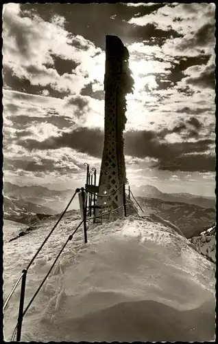 Ansichtskarte Oberstaufen Abendstimmung auf dem Hochgrat 1960