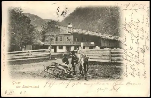 Ansichtskarte Tegernsee (Stadt) Enterrottach - Jäger, erlegtes Wild 1903