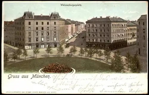 Ansichtskarte München Weissenburgerplatz 1913