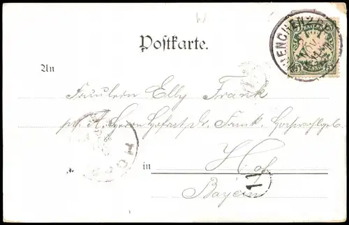 Ansichtskarte München Siegestor - Straße 1903