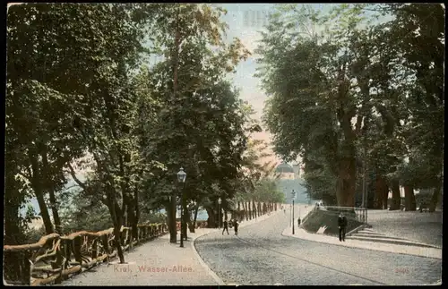 Ansichtskarte Kiel Wasser-Allee 1908