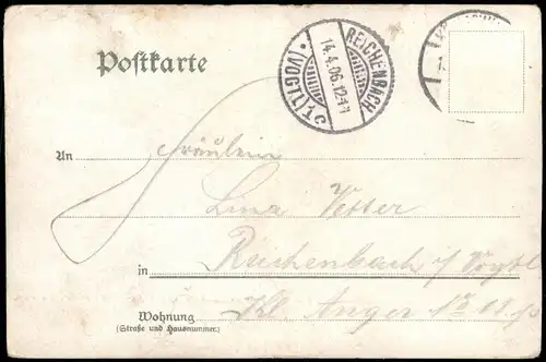 Ansichtskarte Königswinter Mondschein, Litho AK Rheindampfer 1906
