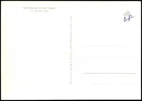 Ansichtskarte Rothenburg ob der Tauber St. Jakobskirche Innenansicht 1960