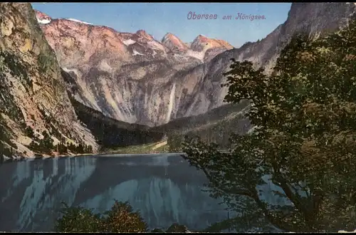 Ansichtskarte Berchtesgaden Obersee am Königsee, Bayern 1920