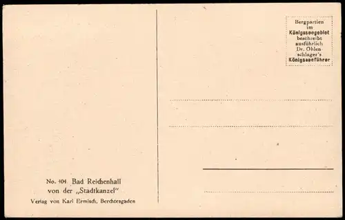 Ansichtskarte Bad Reichenhall Panorama Blick von der Stadtkanzel 1930