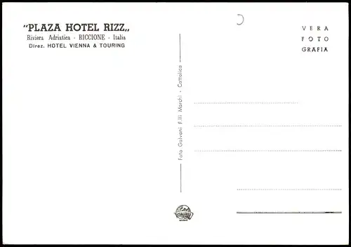 Cartoline Riccione Mehrbildkarte mit PLAZA HOTEL RIZZ 1960