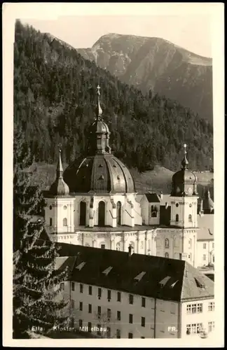 Ansichtskarte Ettal Kloster Mittelbau Gebäude-Ansicht 1949 Privatfoto