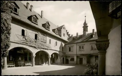 Ansichtskarte Mespelbrunn Schloss im Spessart, Gebäude-Ansicht (Castle) 1960