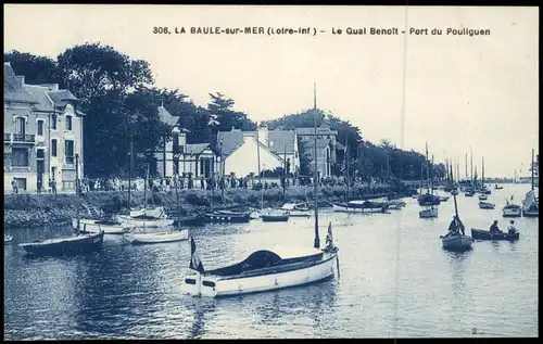 .Frankreich LA BAULE-sur-MER Le Quai Benoit Port du Pouliguen 1910
