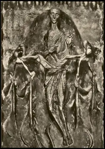 Elmar Hillebrand, Auferstehung, Ausschnitt Bronzeportal von Campo Santo Rom 1960