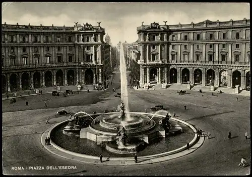 Cartoline Rom Roma PIAZZA DELL' ESEDRA 1950