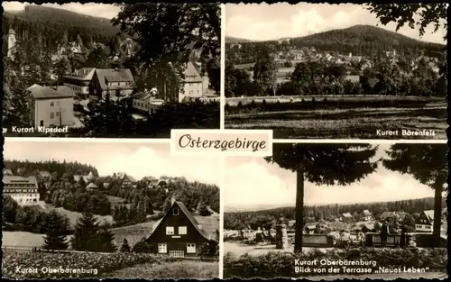 .Sachsen DDR Mehrbild-AK mit Kipsdorf Bärenfels Oberbärenburg 1968