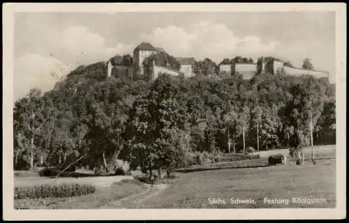 Königstein (Sächsische Schweiz n 1960 Landpoststempel "Pasenow über Strasburg"