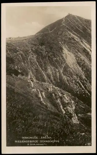 Krummhübel Karpacz  Schneekoppe Berg im Riesengebirge 1930