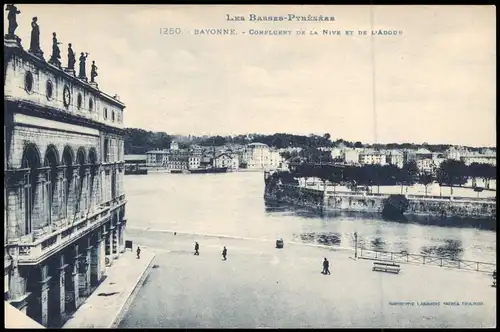 CPA Bayonne CONFLUENT DE LA NIVE ET DE L`ADOUR 1910