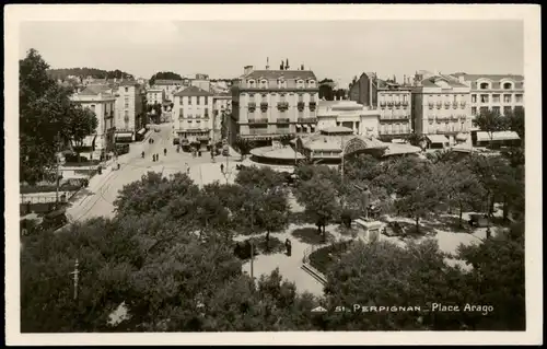 CPA Perpignan Stadt Panorama, Place Arago 1940