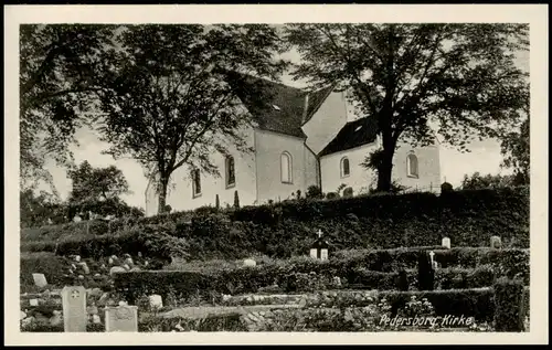 Postcard Pedersborg Sogn Pedersborg Kirke Kirche Church Building 1950