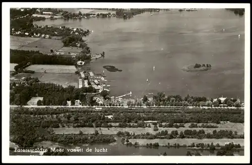 .Niederlande Paterswoldse Meer vanuit de lucht, Luftbild Niederlande 1960