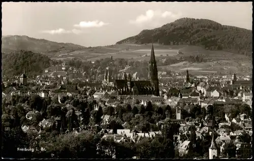Ansichtskarte Freiburg im Breisgau Panorama-Ansicht Stadt-Ansicht 1956