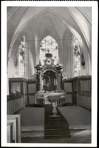 Ansichtskarte Bardewisch Chor der Kirche in Bardewisch, Barock-Altar 1960
