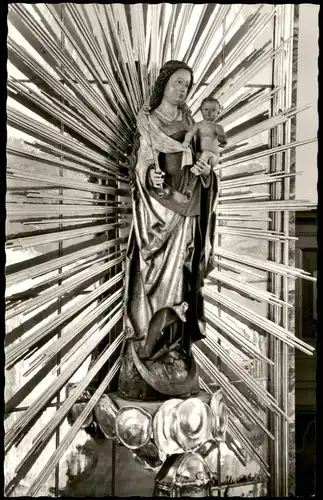 Ansichtskarte Bayreuth Madonna in der Katholischen Schlosskirche 1958