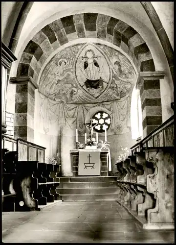 Ansichtskarte Urphar 1000 jährige Wehrkirche Jakobskirche Innenansicht 1960