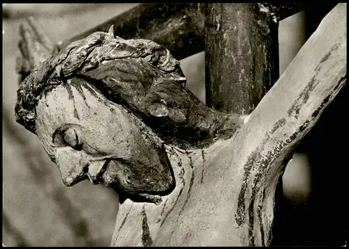 Urphar 1000 jährige Wehrkirche Jakobskirche Jesus-Skulptur 1960