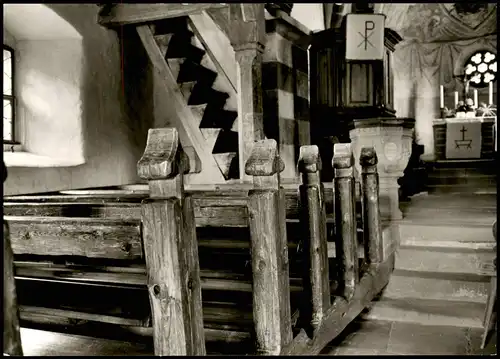 Ansichtskarte Urphar 1000 jährige Wehrkirche Inneres der Jakobskirche 1960