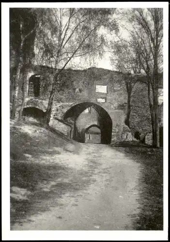 Tost (Oberschlesien) Toszek Burg Tost Eingangsbereich der Burgruine 1960