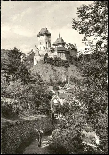 Postcard Karlstein Karlštejn Burg Karlstein bei Prag 1981